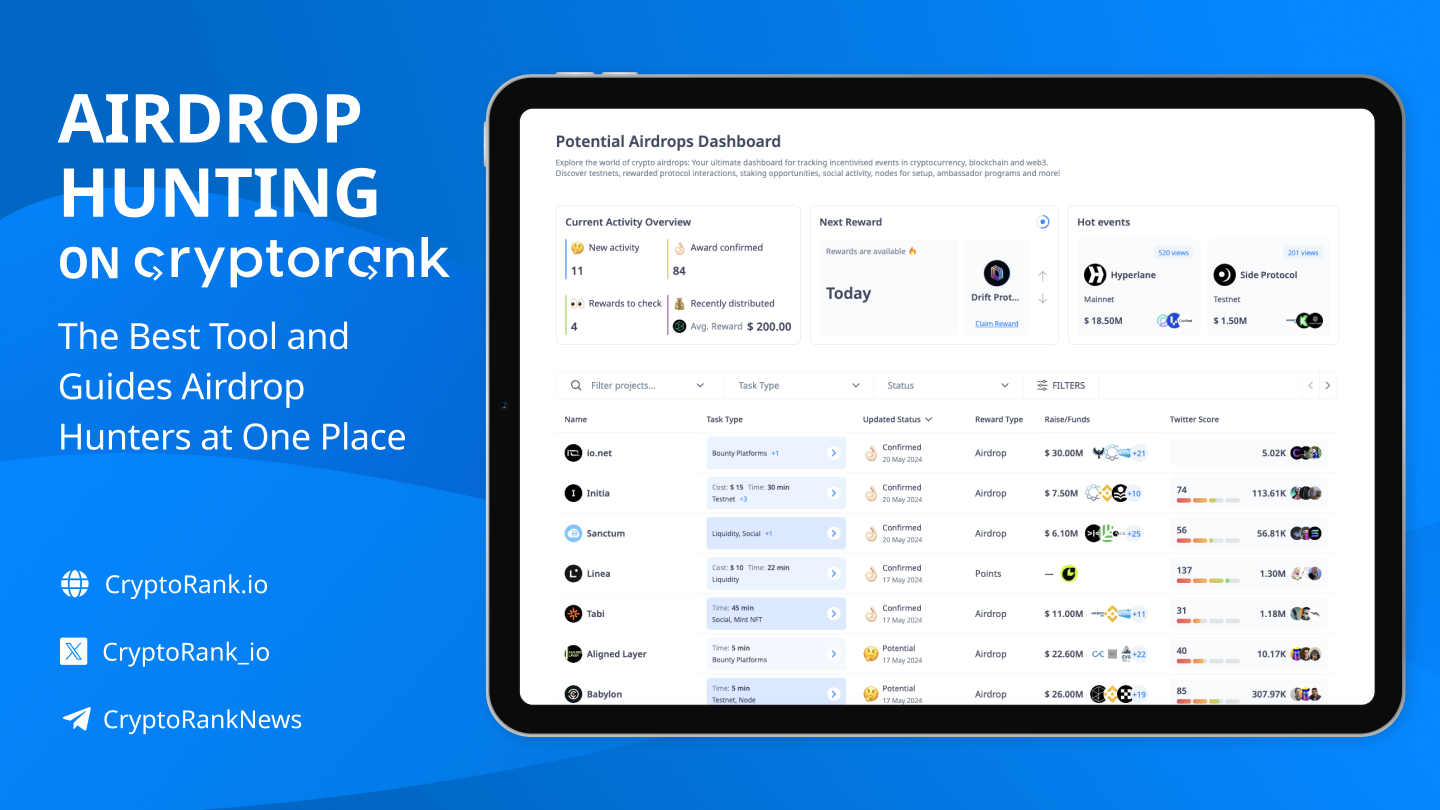 Drop Hunting on CryptoRank: The Best Airdrop Guides at One Place