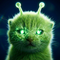Alien Green Cat