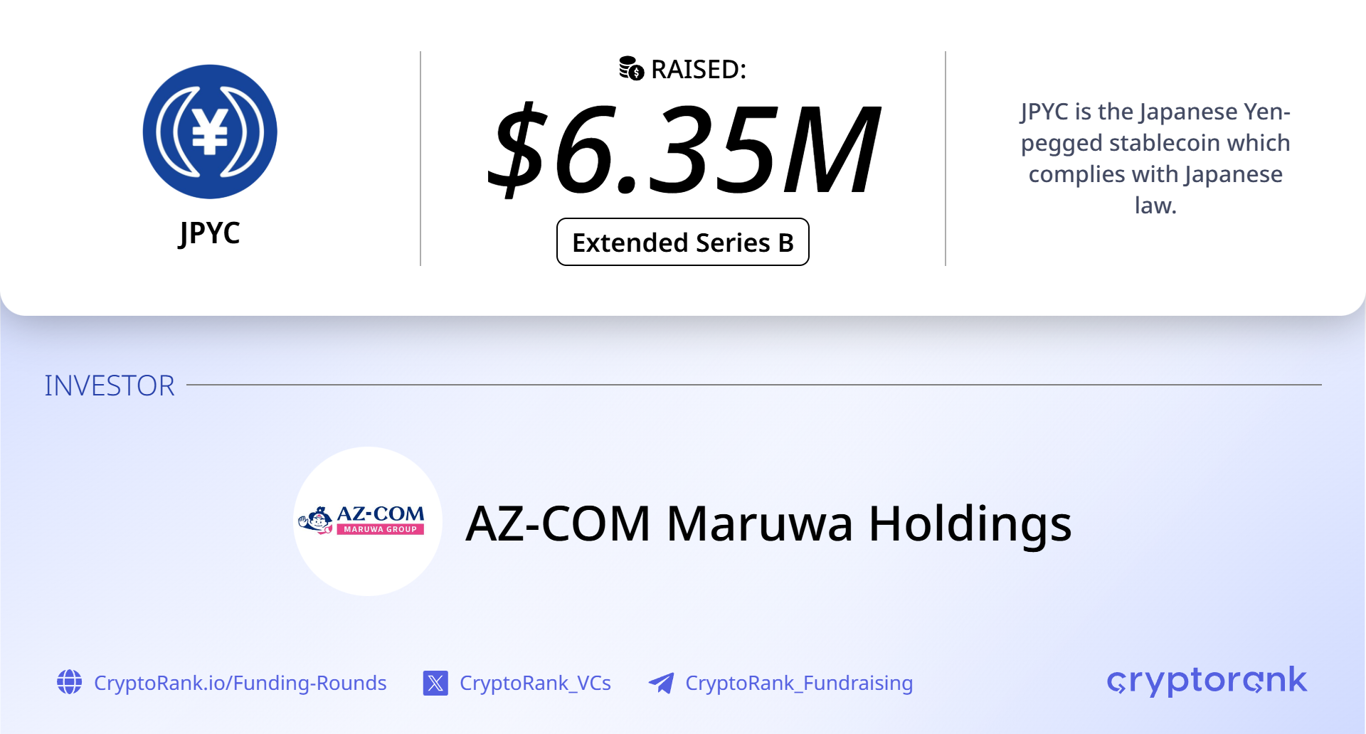Yen stablecoin issuer JPYC raises additional ¥6B in Series B extension