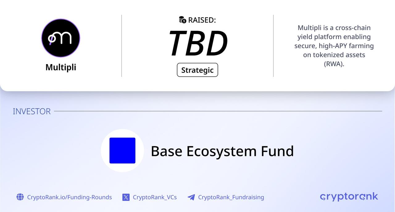 Coinbase Ventures backs Multipli as leading RWA credit protocol on Base