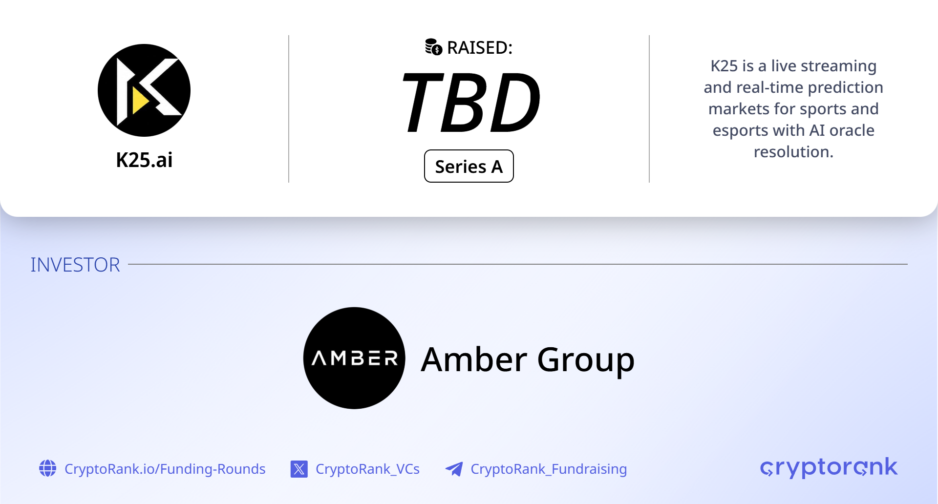 AI-native prediction market K25.ai hits $200M valuation with Amber Group-led Series A